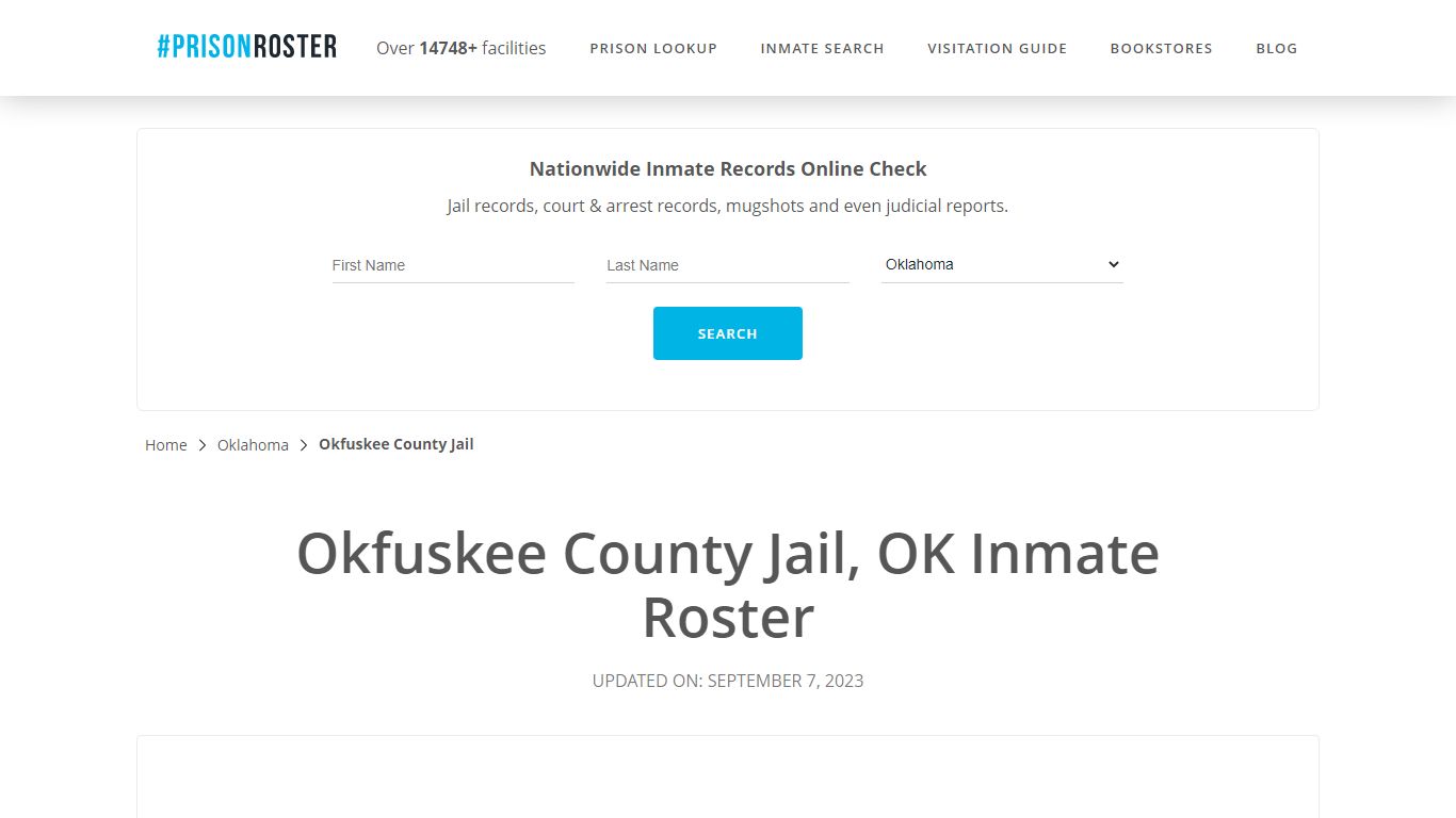 Okfuskee County Jail, OK Inmate Roster - Prisonroster